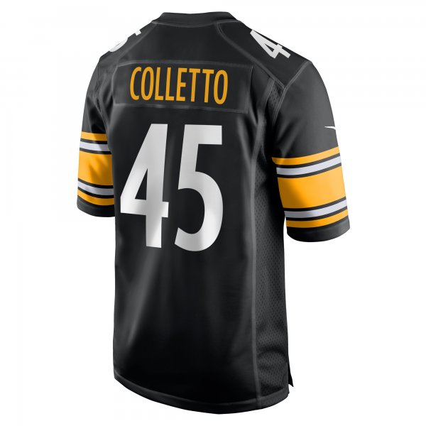 Men's Pittsburgh Steelers Jack Colletto Nike  Black  Game Jersey