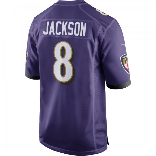 Men's Baltimore Ravens Lamar Jackson Nike Purple Game Jersey