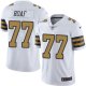 Nike New Orleans Saints #77 Willie Roaf White Men's Stitched NFL Limited New Color Rush Jersey