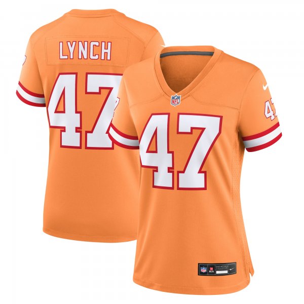 Women's Tampa Bay Buccaneers John Lynch Nike Orange Throwback Game Jersey