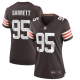 Women's Cleveland Browns #95 Myles Garrett Nike Brown Game Player Jersey