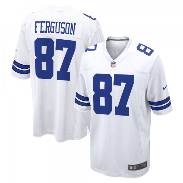 Men's Dallas Cowboys Jake Ferguson Nike White Game Jersey