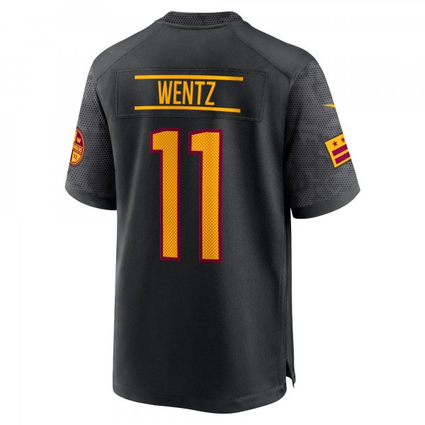 Men's Washington Commanders Carson Wentz Nike Black Alternate Game Player Jersey