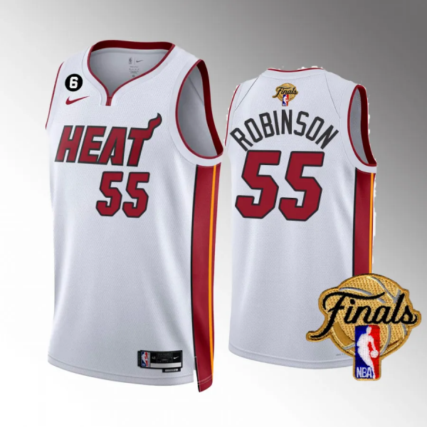 Duncan Robinson Men's Miami Heat 2023 NBA Finals White #55 Association Edition Jersey