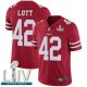 San Francisco 49ers #42 Ronnie Lott Red Team Color Super Bowl LIV Bound Youth Stitched NFL Vapor Untouchable Limited Jersey