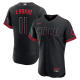 Youth Cincinnati Reds #11 Barry Larkin Nike Black 2023 City Connect Flex Base Player Jersey