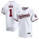 Men's Washington Nationals Nike White #1 Dad Home Limited Jersey