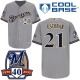 Milwaukee Brewers #21 Alcides Escobar Stitched Grey Cool Base MLB Jersey