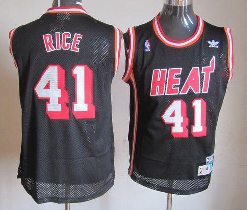 Men's Miami Heat #41 Glen Rice Black Hardwood Classics Nights Stitched NBA Jersey