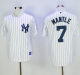 New York Yankees #7 Mickey Mantle White Name On Back 75TH Stitched MLB Jersey