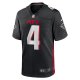 Men's Atlanta Falcons Taylor Heinicke Nike Black Game Player Jersey