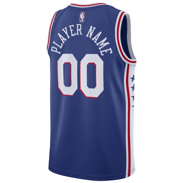 Men's Philadelphia 76ers Nike Royal 2020/21 Swingman Custom Jersey - Icon Edition