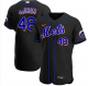 Men's #48 Jacob deGrom New York Mets Black Flexbase Stitched Jersey