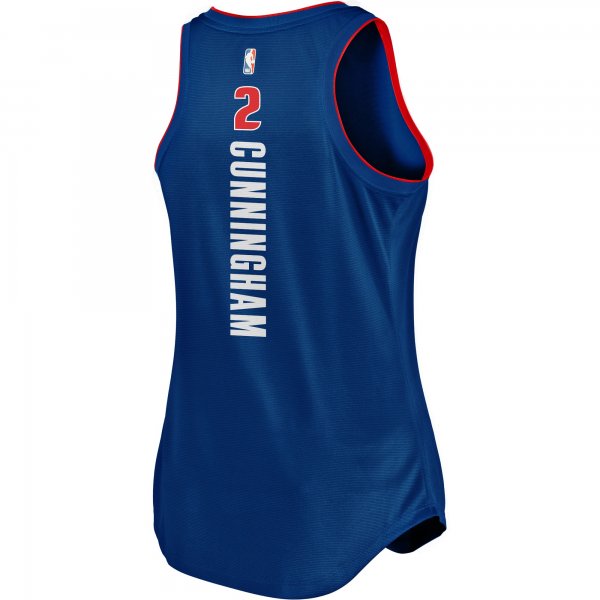 Women's Detroit Pistons Cade Cunningham Fanatics Blue Fast Break Tank Jersey - Icon Edition