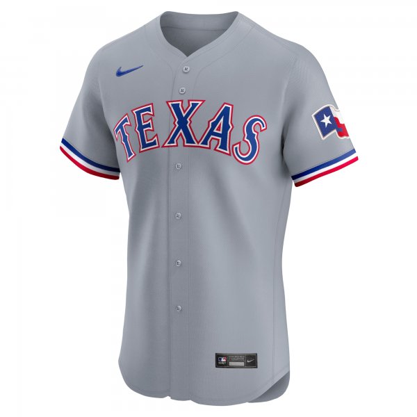 Men's Texas Rangers Nike Gray Road 2024 Jackie Robinson Day Elite Jersey