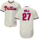 Philadelphia Phillies #27 Aaron Nola Cream Flexbase Collection Stitched MLB Jersey