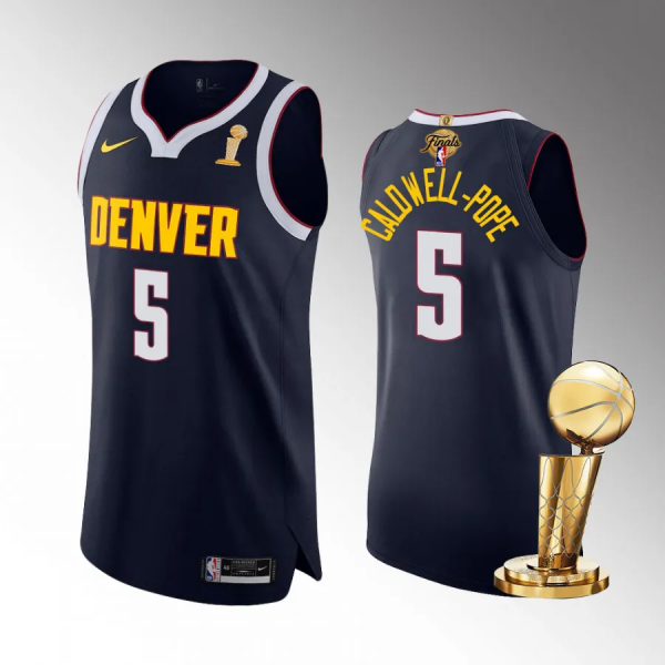 Men's Denver Nuggets 2023 NBA Finals Champions Kentavious Caldwell-Pope Navy Icon Jersey