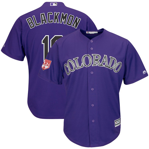 Men's Colorado Rockies #19 Charlie Blackmon Majestic Purple 2019 Spring Training Cool Base Player MLB Jersey