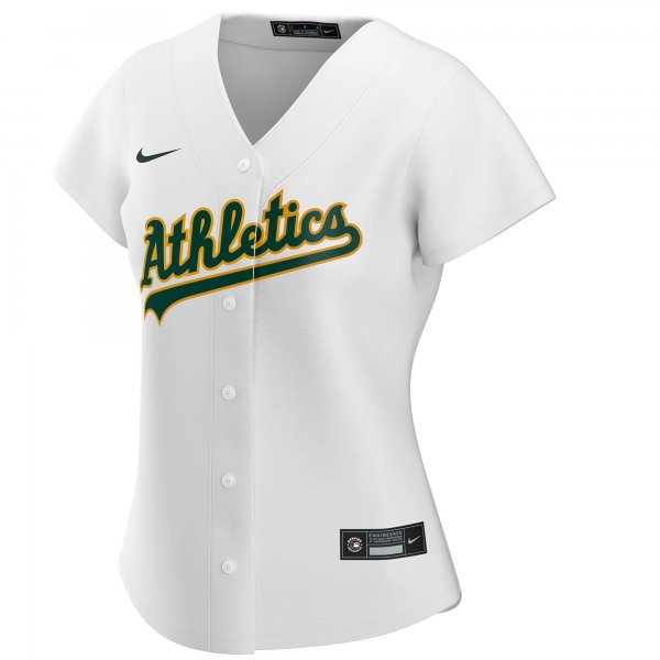 Women's Oakland Athletics Nike White Home Replica Custom Jersey