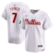 Youth Philadelphia Phillies #7 Trea Turner Nike White 2024 MLB World Tour London Series Home Limited Player Jersey