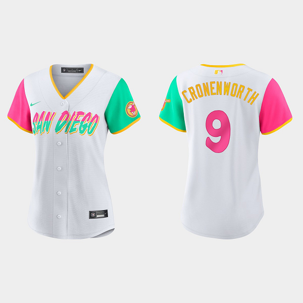 Women's San Diego Padres #9 Jake Cronenworth White 2022 City Connect MLB Jersey