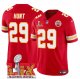 Men's Kansas City Chiefs #29 Kareem Hunt Red Super Bowl LIX F.U.S.E. Vapor Limited Stitched Jersey