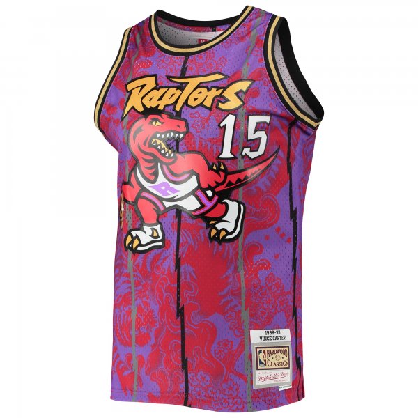 Men's Toronto Raptors Vince Carter Mitchell & Ness Purple Hardwood Classics 1998/99 Lunar New Year Swingman Jersey