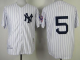 Mitchell And Ness 1939 New York Yankees #5 Joe DiMaggio White Throwback Stitched MLB Jersey