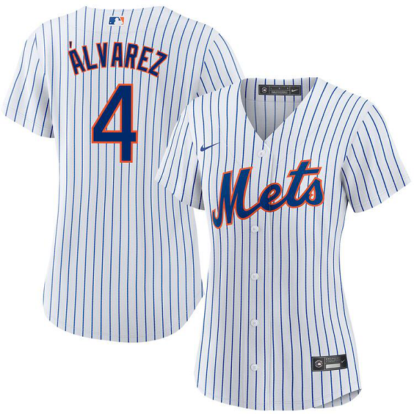 Women's New York Mets #4 Francisco Alvarez White Jersey