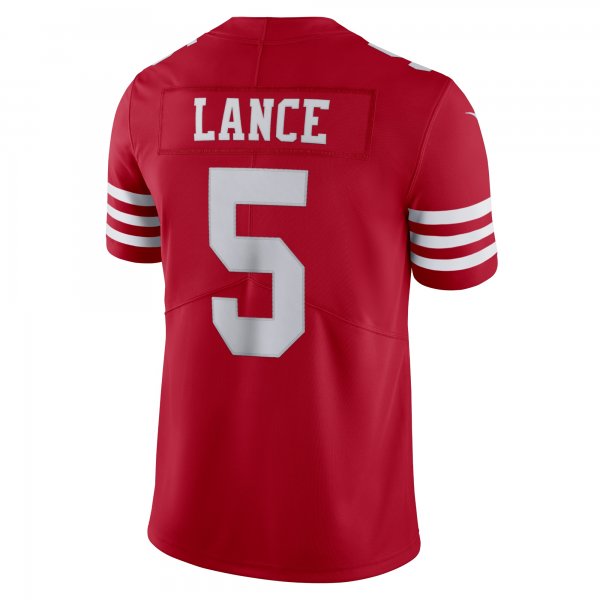 Men's San Francisco 49ers Trey Lance Nike Scarlet Vapor Limited Jersey