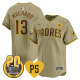 Men's San Diego Padres #13 Manny Machado Jr For Peter & Petco Park 20th Patch Vapor Premier Limited All Stitched Cool Base Jersey