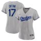 Women's Los Angeles Dodgers #17 Shohei Ohtani Nike Gray MLB Cool Base Jersey