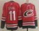 Men's Carolina Hurricanes #11 Jordan Staal Red Alternate Breakaway Jersey