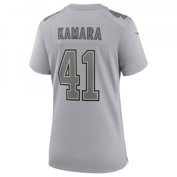 Women's New Orleans Saints Alvin Kamara Nike Gray Atmosphere Fashion Game Jersey