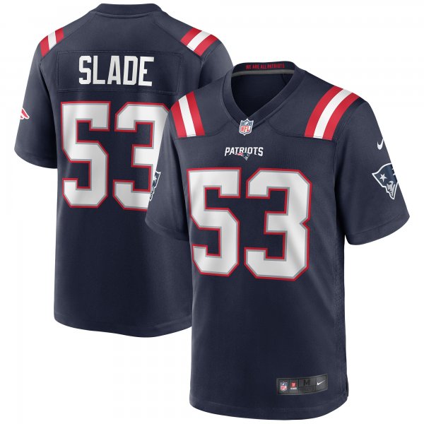 Men's New England Patriots Chris Slade Nike Navy Game Retired Player Jersey