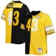 Men's Pittsburgh Steelers Troy Polamalu Mitchell & Ness Black/Gold Big & Tall Split Legacy Retired Player Replica Jersey