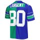 Men's Seattle Seahawks Steve Largent Mitchell & Ness Royal/Green 1985 Split Legacy Replica Jersey