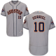 Houston Astros #10 Yuli Gurriel Grey Flexbase Collection 2017 World Series Champions Stitched MLB Jersey