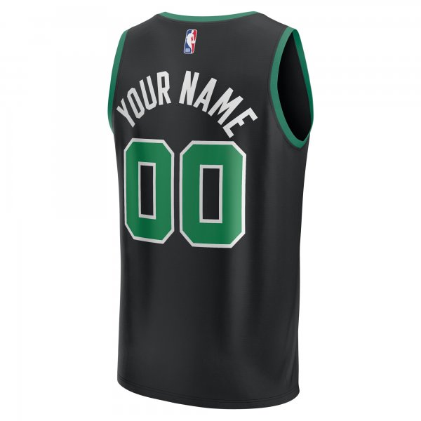 Youth Boston Celtics  Fanatics Black Fast Break Replica Custom Jersey - Statement Edition