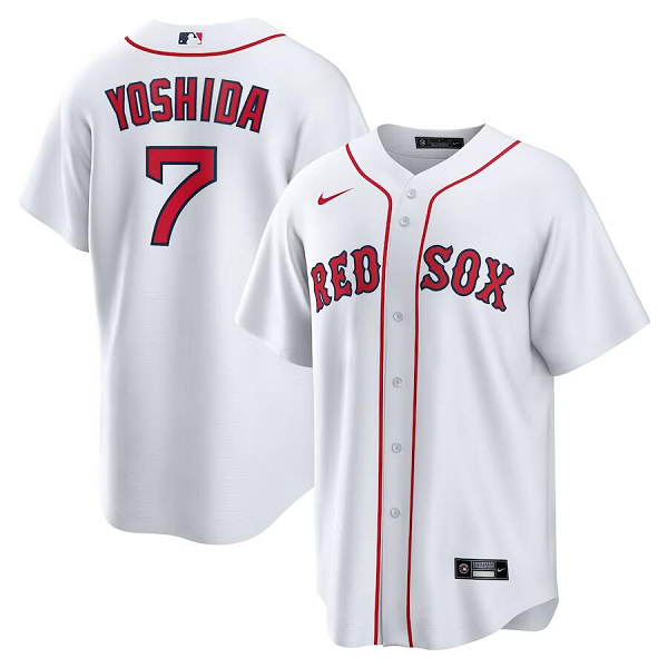 Men's Boston Red Sox #7 Masataka Yoshida Nike White Home Cool Base Player Jersey