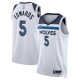 Unisex Minnesota Timberwolves #5 Anthony Edwards Nike White Association Edition Swingman NBA Jersey