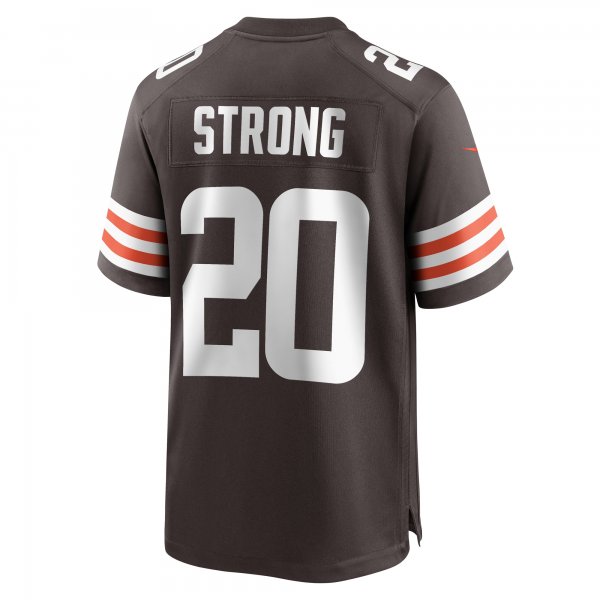 Men's Cleveland Browns Pierre Strong Jr. Nike  Brown Team Game Jersey