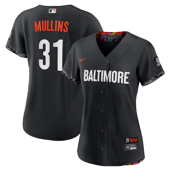 Women's Baltimore Orioles #31 Cedric Mullins Nike Black 2023 City Connect Cool Base Player Jersey