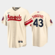 Men's Los Angeles Angels #43 Patrick Sandoval 2022 City Connect Cream Cool Base MLB Jersey