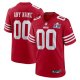 Men's San Francisco 49ers Nike Super Bowl LVIII Patch Custom Limited Jersey Scarlet