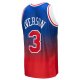 Men's Philadelphia 76ers Allen Iverson Mitchell & Ness Red/Royal 1996/97 Hardwood Classics Fadeaway Swingman Player Jersey