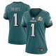 Women's Philadelphia Eagles #1 Jalen Hurts Nike Midnight Green Super Bowl LIX Game Stitched Jersey