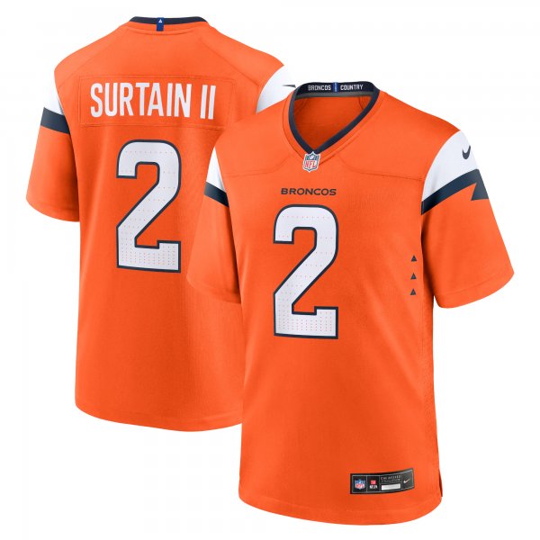 Men's Denver Broncos #2 Patrick Surtain II Nike Orange Limited Jersey