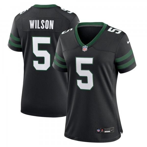 Women's New York Jets Garrett Wilson Nike Legacy Black Alternate Game Jersey