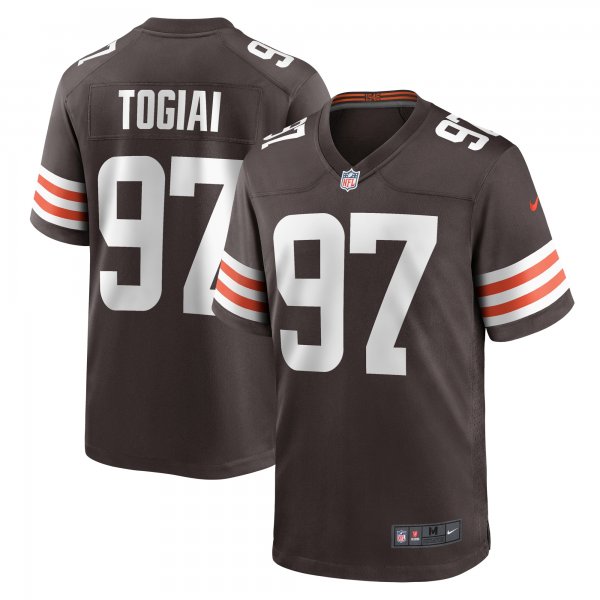 Men's Cleveland Browns Tommy Togiai Nike  Brown  Game Jersey